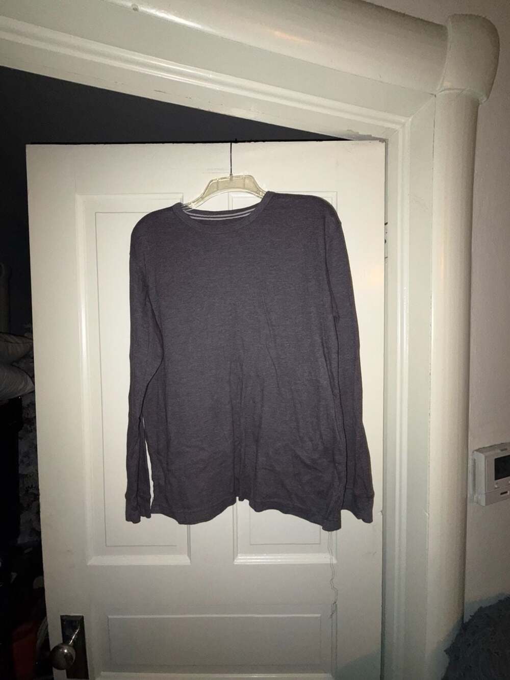 Perry Ellis Portfolio Long Sleeve Crewneck T-Shirt Size L Gray